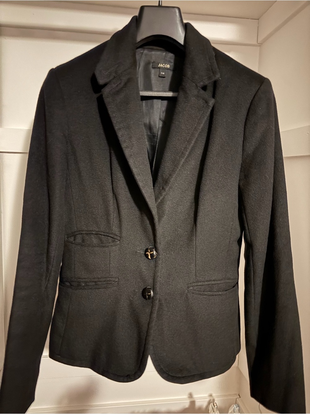 Jacob Black Tailored Women's Blazer with Notch Lapel